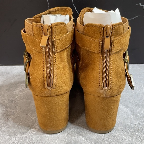 Nature Breeze Chunky Heel Bootie Tan Size 7m - Picture 6 of 12